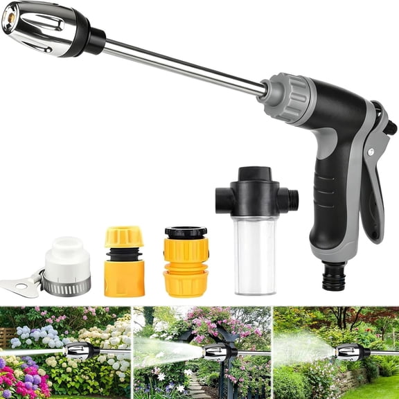 Turn Any Hose into a High Pressure Water Washer Jet, 2026 Upgraded Power Jet Water with Hose Nozzle with Three Spray Modes, Multi Function Lawn & Garden Watering Sprayer for Cleaning Yard Pets Car