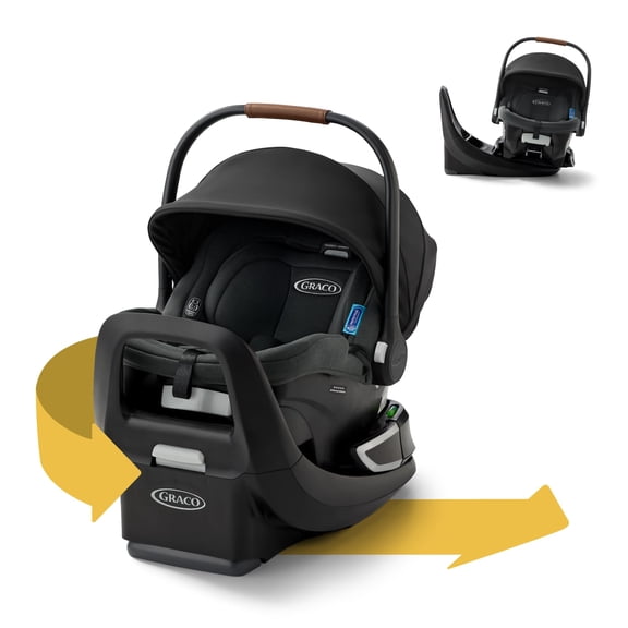 Graco SnugRide Turn & Slide Rotating Infant Car Seat, Noir, Black