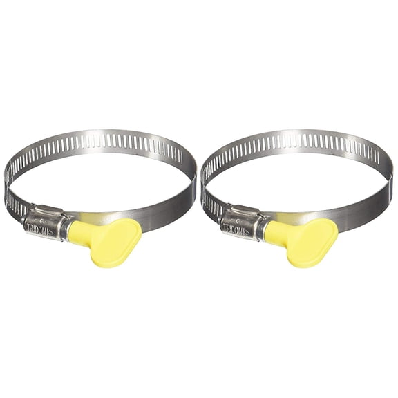 Turn-Key Clamps 5Y04858 2 1/2"-3 1/2" Carded Turn-Key Clamps for RV Hose, 2EA
