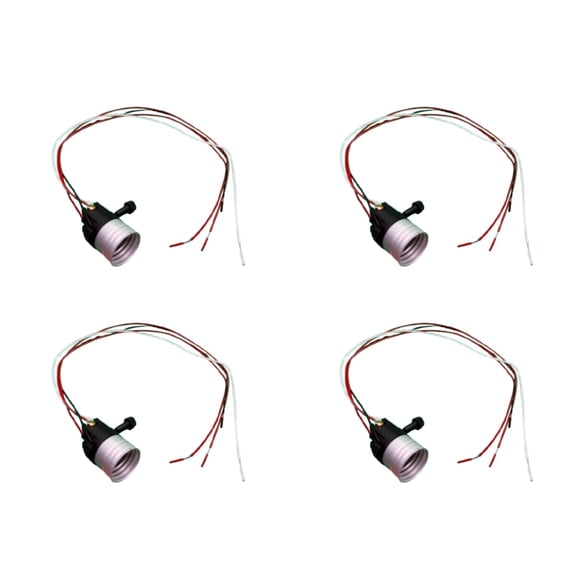 Turn Knob Lamp Conversion Socket (Set of 4)  Physical Rotary Switch for Smart Lamp Control  Designed for Use with Smart Relays and Home Automation