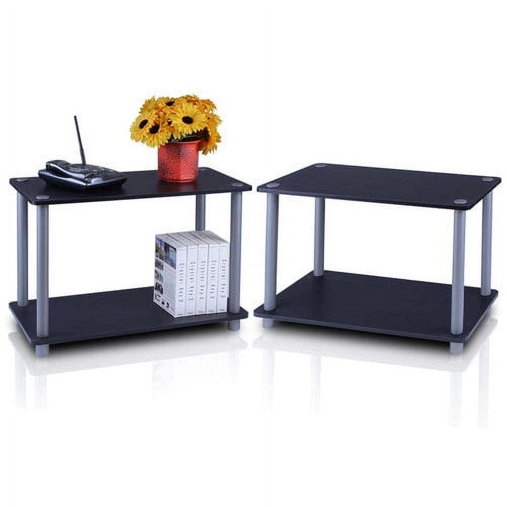 Turn-N-Tube 2-Tier No-Tools Shelves/End Tables, Set of 2, Multiple Colors Turn-N-Tube 2-Tier No-Tools Shelves/End Tables, Set of 2, Multiple Colors