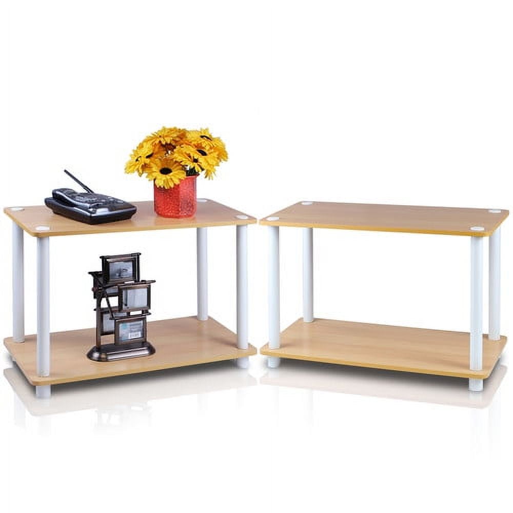 Turn-N-Tube 2-Tier No-Tools Shelves/End Tables, Set of 2