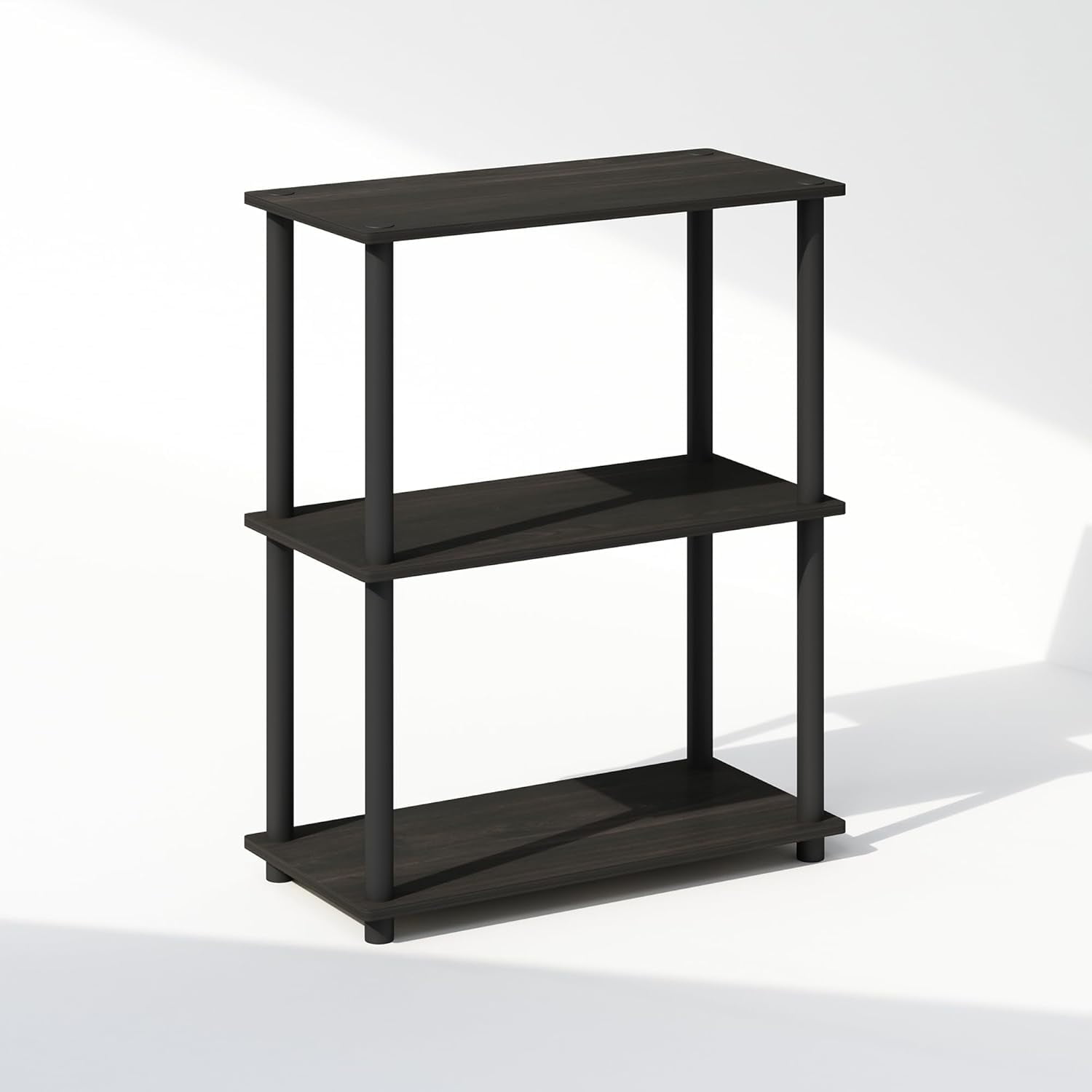 Espresso Black 3-Tier Compact Multipurpose Display Shelf