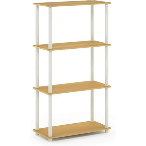 Turn-N-Tube 4-Tier Multipurpose Shelf Display Rack, Round Tubes, Blonde ...