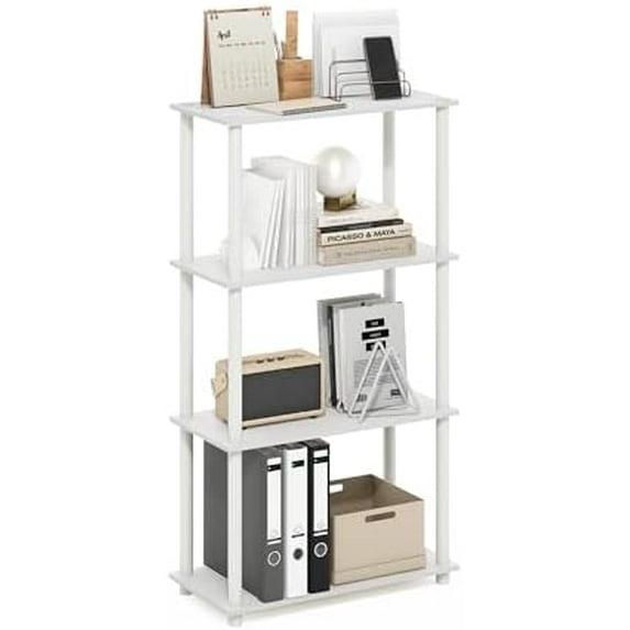 Turn-N-Tube 4-Tier Multipurpose Shelf Display Rack, Round Tubes, Blonde ...