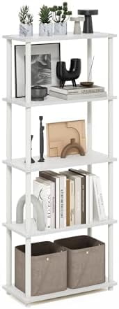 Turn-N-Tube 4-Tier Multipurpose Shelf Display Rack, Round Tubes, Blonde ...