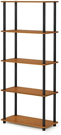Turn-N-Tube 4-Tier Multipurpose Shelf Display Rack, Round Tubes, Blonde ...