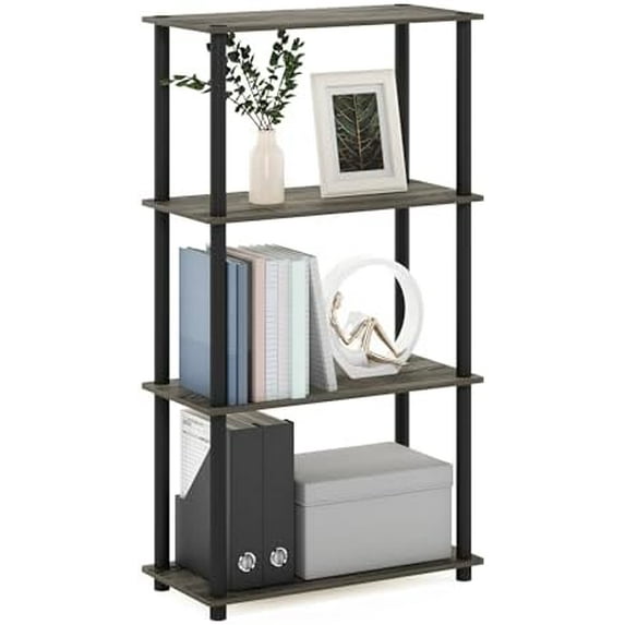 Turn-N-Tube 4-Tier Multipurpose Shelf Display Rack, Round Tubes, Blonde ...