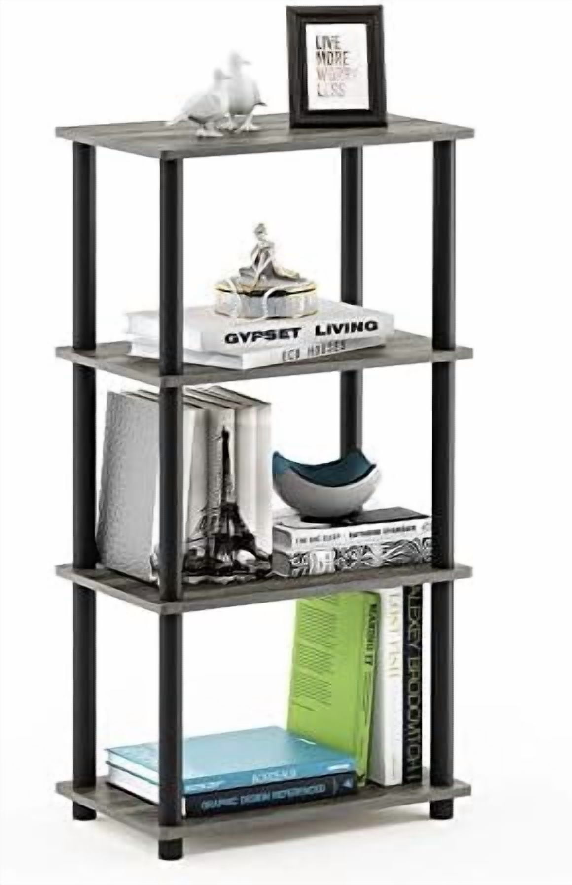 Turn-N-Tube 4-Tier Multipurpose Shelf Display Rack, Round Tubes, Blonde ...