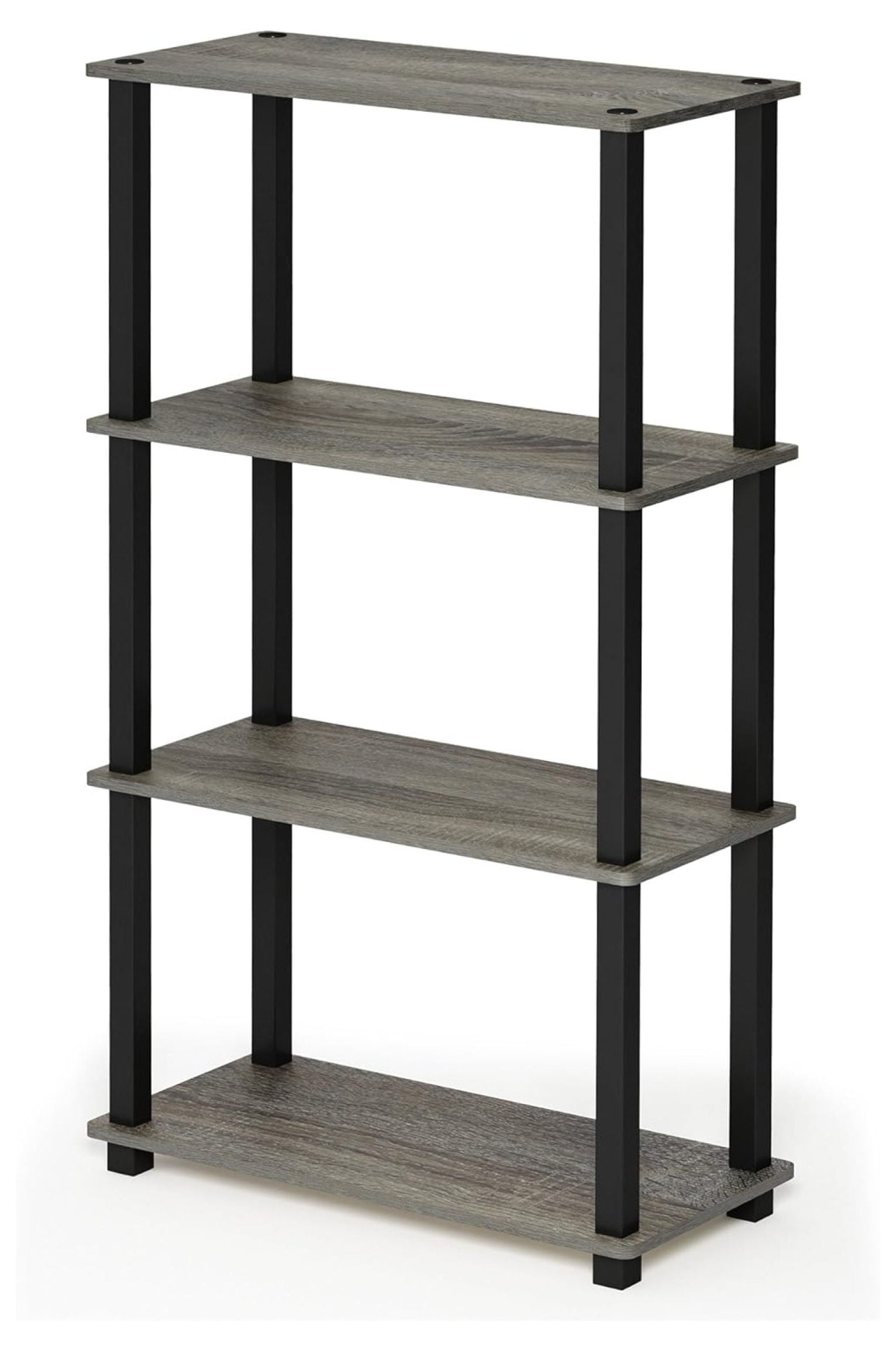 Turn-N-Tube 4-Tier Multipurpose Shelf Display Rack, Square Tube, French ...