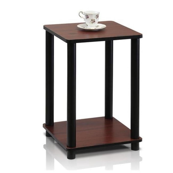 Turn-N-Tube End Table, Dark Cherry & Black - 20 x 13.4 x 13.4 in.
