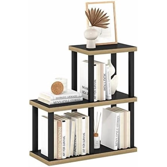 Turn-N-Tube No Tools 3-Cube Decorative Display Shelf, Americano/Black