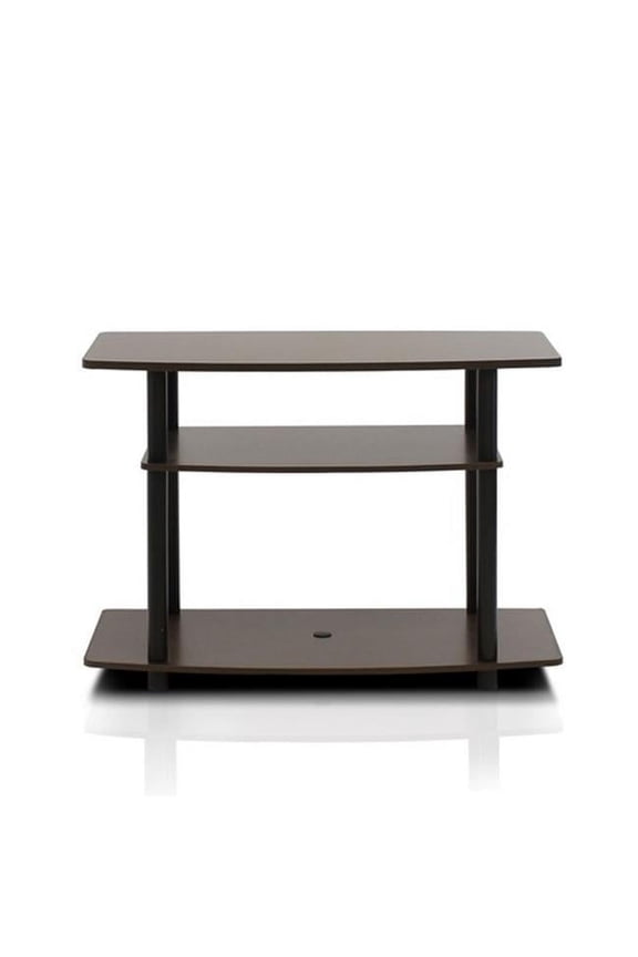 Turn-N-Tube No Tools 3-Tier TV Stands, Espresso & Black - 23.3 x 31.5 x 15.8 in.