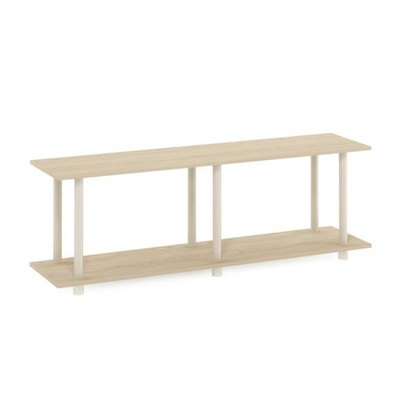 Turn-N-Tube No Tools Modern Rectangle Side Table, Bauhaus Oak & Beige