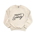 thumbnail image 1 of Turn Negativity Into Creativity Positive Motivation Art Sweatshirt, for men & women, up to size 5XL, 1 of 3