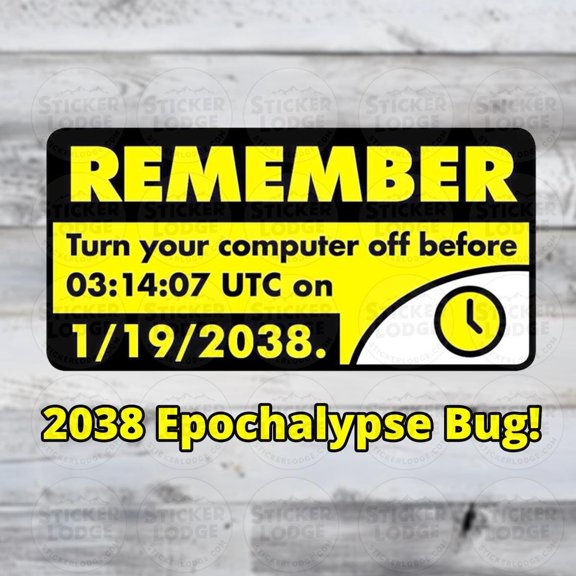 Turn Off Your 2038 Techs Support Notebooks Sticker