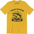 thumbnail image 1 of Turn Off Your Phone Go Fish - Funny Work Meme Men's T-Shirt, 1 of 4