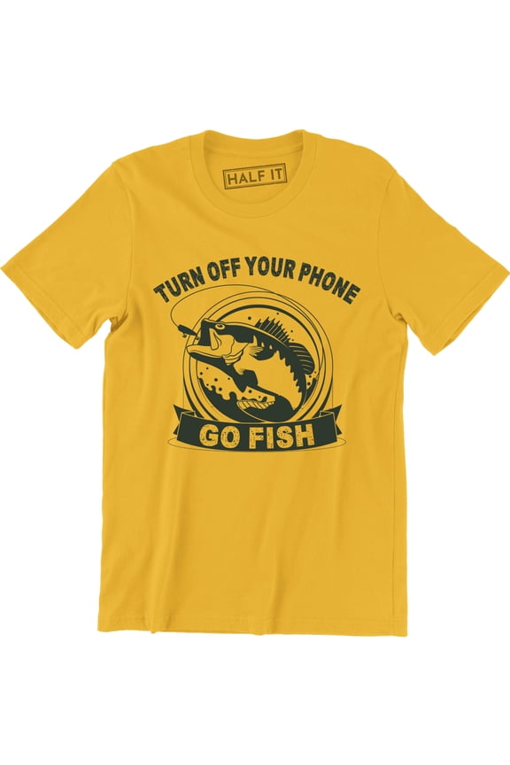 Turn Off Your Phone Go Fish - Funny Work Meme Men's T-Shirt
