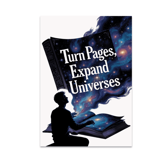 Turn Pages Expand Universes - Book Lover - 13x19 Poster Print