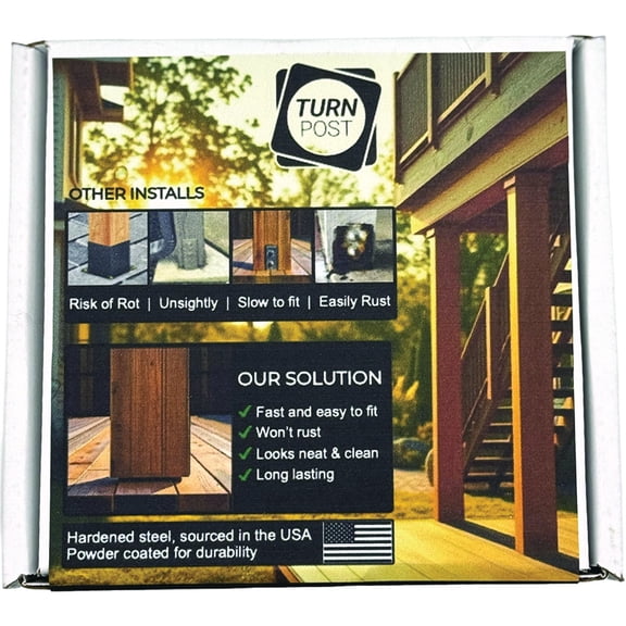 Turn-Post Steel Post Connector - Pack of 4