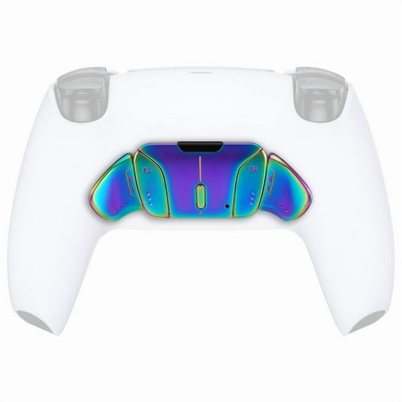 Turn RISE & RISE4 to RISE4 RMB Kit – Real Metal Buttons Version K1 K2 K3 K4 Back Buttons & Remap PCB Board for PS5 Controller eXtremeRate RISE & RISE4 Remap kit - Metallic Rainbow Aura Blue & Purple