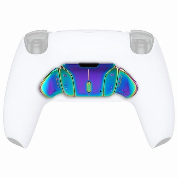 Turn RISE & RISE4 to RISE4 RMB Kit – Real Metal Buttons Version K1 K2 K3 K4 Back Buttons & Remap PCB Board for PS5 Controller eXtremeRate RISE & RISE4 Remap kit - Metallic Rainbow Aura Blue & Purple