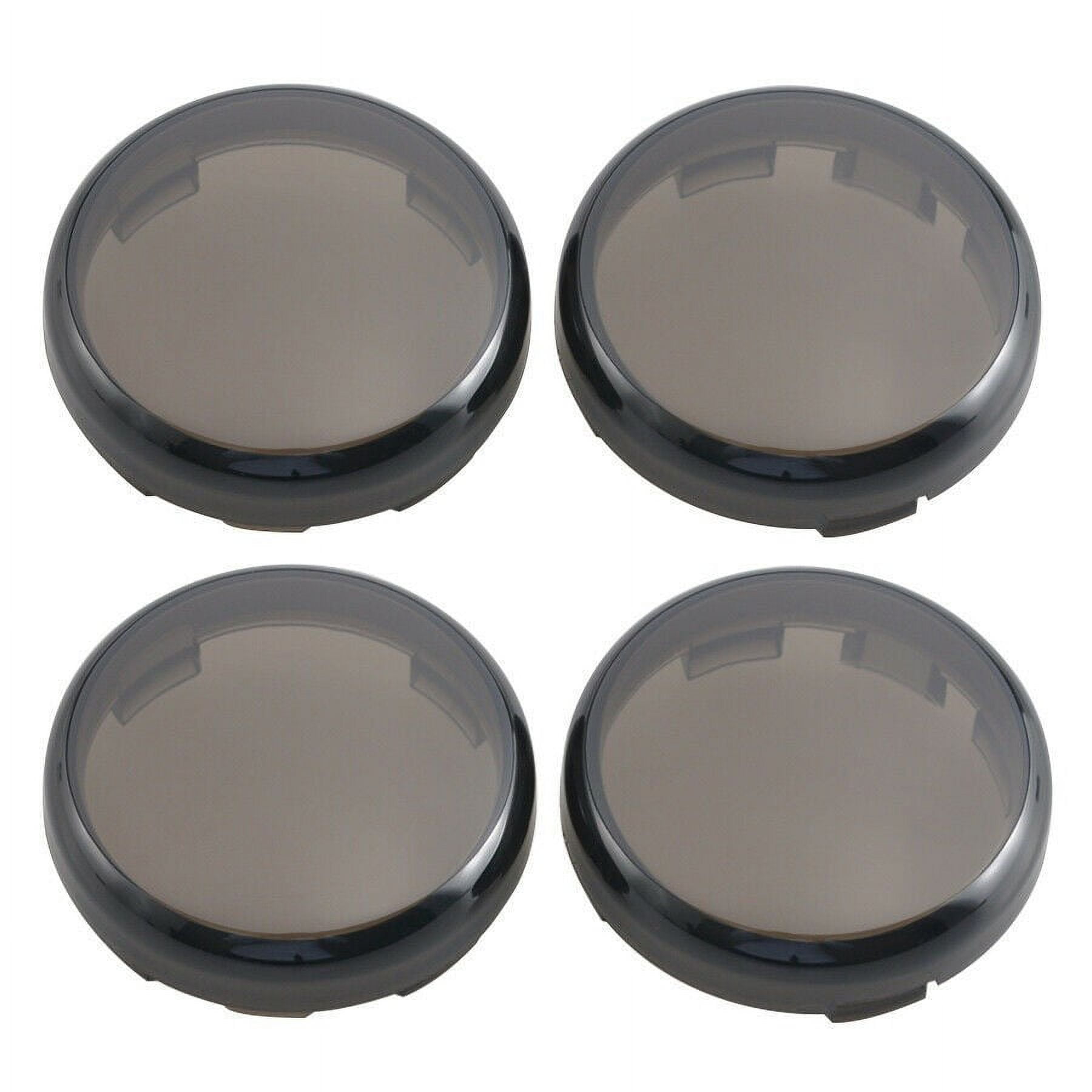 Turn Signal Flashers Light Lens Cover Smoke For Harley Sportster Softail Dyna