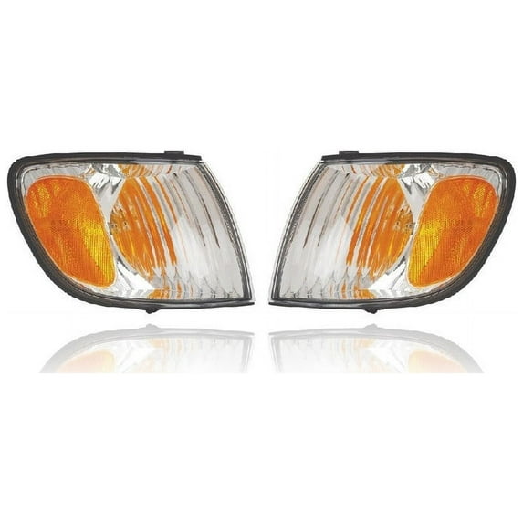 Turn Signal Light Assembly - Compatible/Replacement for '01-03 Toyota Sienna Van - Pair, Left Driver + Right Passenger Set - 8151008020, 8152008020 - CAPA