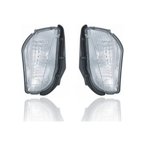 Turn Signal Light Assembly - Compatible/Replacement for '12-14 Toyota Prius V - On Front Bumper - Pair, Left Driver + Right Passenger Set - 8151147030, 8152147030 - CAPA