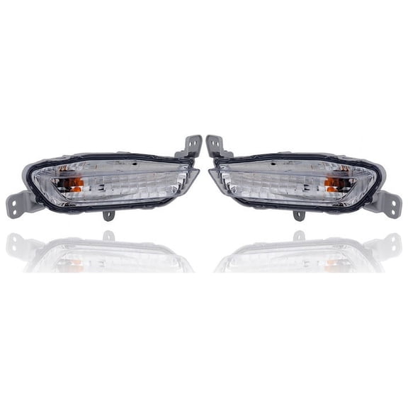 Turn Signal Light Assembly - Compatible/Replacement for '21-23 Honda Ridgeline RTL-E/Black - Front Without Integrated Parking Light - Pair, Left Driver + Right Passenger Set - 33300T6ZA31, 33350T6ZA31