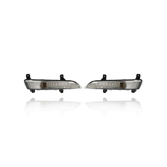 Turn Signal - Parking Light Assembly - Compatible/Replacement for '13-17 Chevrolet Traverse - Pair, Left Driver + Right Passenger Set - 23305609, 23305608