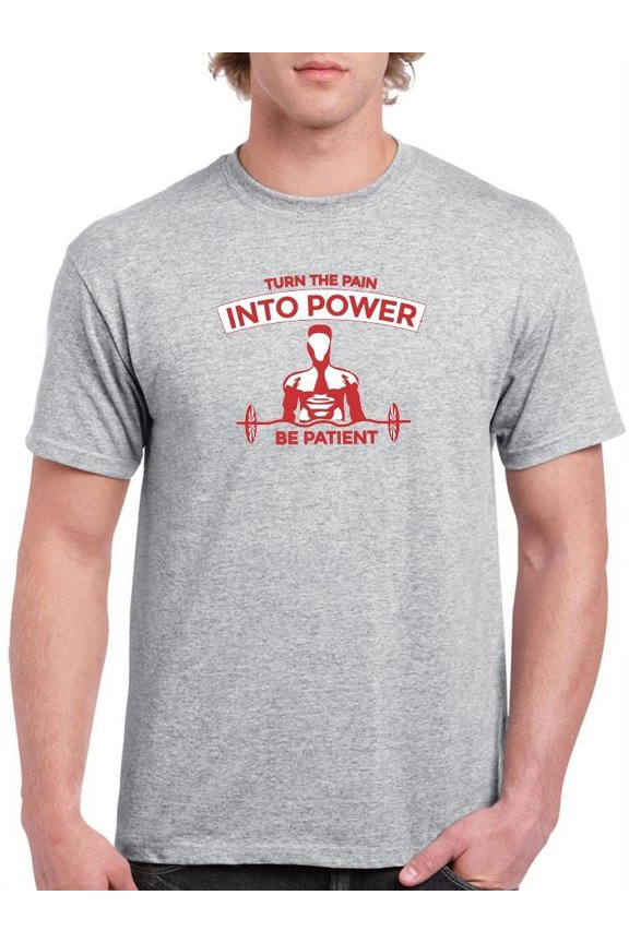 Turn The Pain Into Power T-Shirt Men -Image by Shutterstock, Male Large