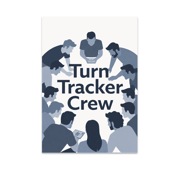 Turn Tracker Crew Board Game Decor - Gamer Enthusiast - 13x19 Poster Print