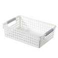 thumbnail image 1 of Plastic Storage Baskets, Heavy Duty Paper Organizer Baskets, Plastic Shelf Bins with Handles, Office File Holder for Home Office (White/1 Pcs) 10.43x6.77x2.87", 1 of 5