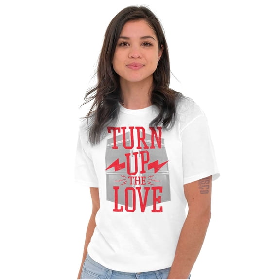 Turn Up The love Romantic Musician Women's Plus Size Graphic Tee Brisco Brands 2X