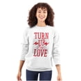 thumbnail image 1 of Turn Up The love Romantic Musician Women Plus Size Crewneck Sweatshirt Brisco Brands 2X, 1 of 2