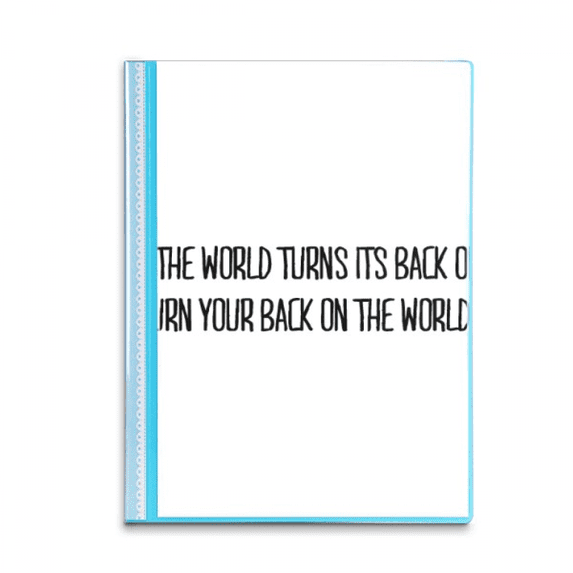 Turn Your Back To The World Book Sheet Protectors Portfolio Binder Folder