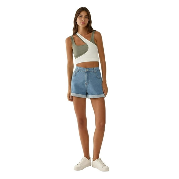 Turn-up Mom Fit Short