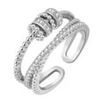 thumbnail image 1 of Turnable Anxiety Rings With Bead Relieve Stress Rings For Women Men Jewelry, 1 of 6