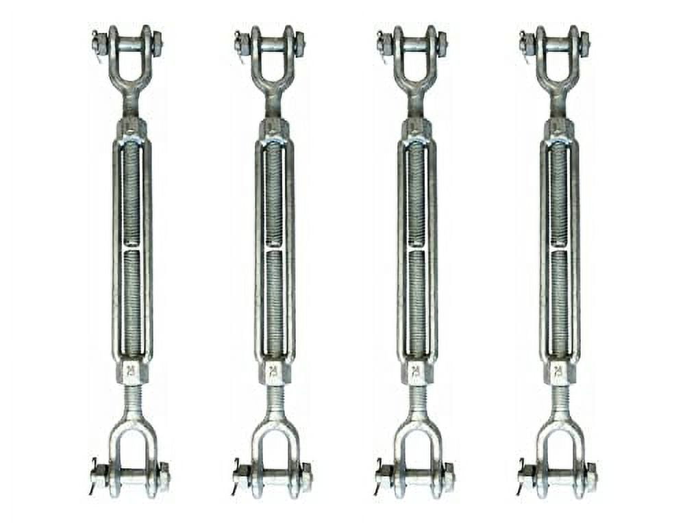 Turnbuckle 3/8 Inch X 6 Inches Jaw Jaw Galvanized Steel Turnbuckle