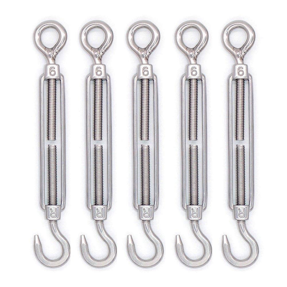 48 Pcs Stainless Steel Hook and Eye Turnbuckle for Cables 4 mm Wire Rope  Tension for DIY String Light Picture Hanging Wire Garden Fence Gate Wire  Tent Rope - Yahoo Shopping