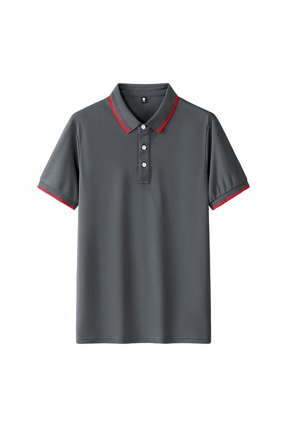 Turndown Collar Mens Tshirt Classic Button Business Tops Daily Work Shirts