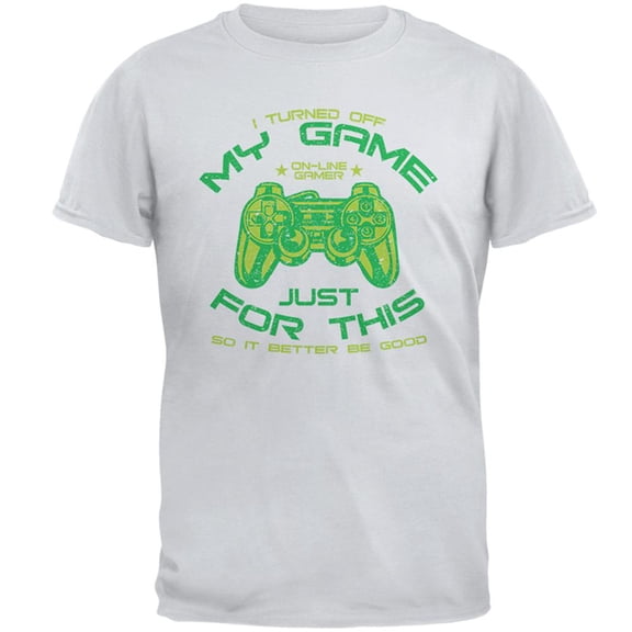 Turned Off My Game For This Mens T Shirt Ice Grey SM