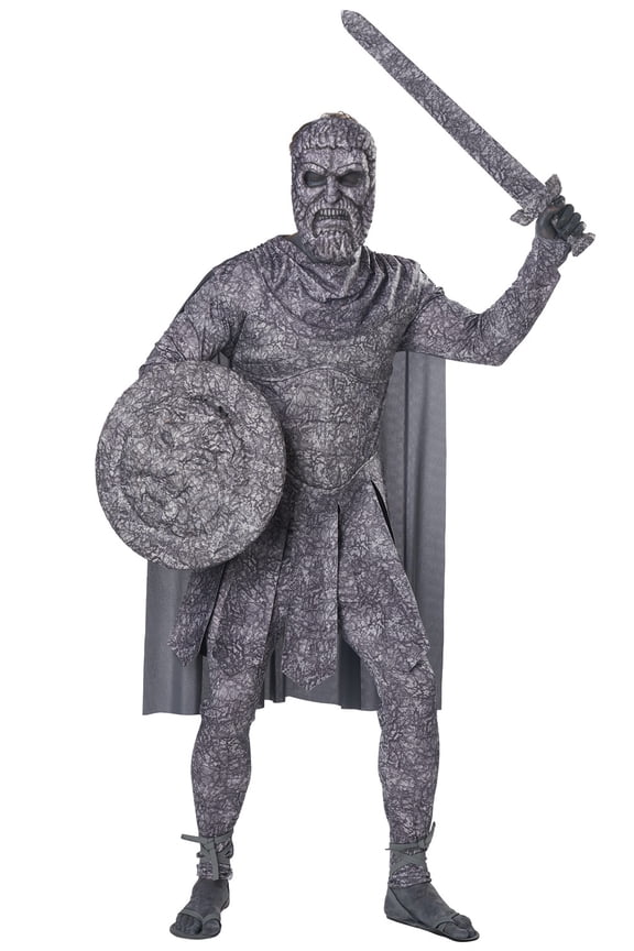 Turned to Stone Men's Costume Sword Shield Set