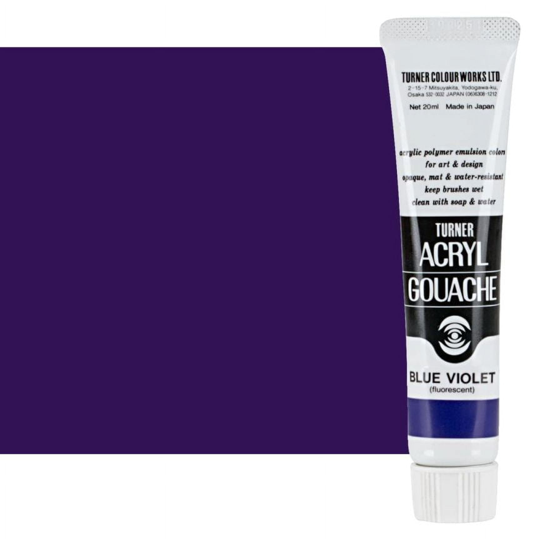 AG020227 Turner Colour Works Acryl Gouache Artist Acrylic Paint - Single 20  ml Tube - Lamé Purple Peridot