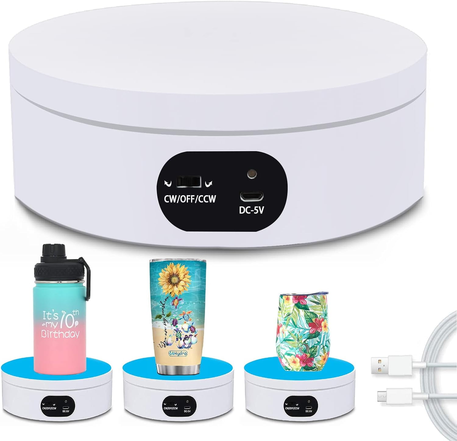 Turner Cup Rotating Display Stand for Epoxy Glitter Tumbler, 360 Degree ...