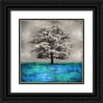 thumbnail image 1 of Turner, Eric 12x12 Black Ornate Wood Framed with Double Matting Museum Art Print Titled - Stately - Blue on Silver, 1 of 4