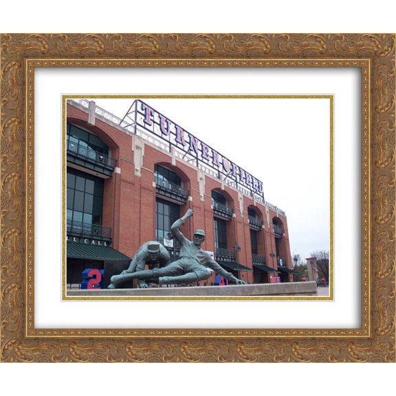Turner Field 2x Matted 24x20 Gold Ornate Framed Art Print from the Stadium Series
