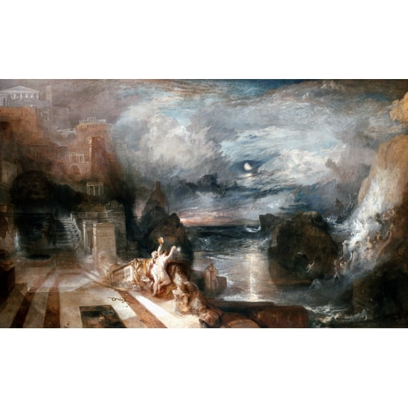 Turner: Hero & Leander. /N'Parting Of Hero And Leander - From The Greek Of Musaeus.' Oil On Canvas, C1837, By Joseph Mallord William Turner. Poster Print by (24 x 36)