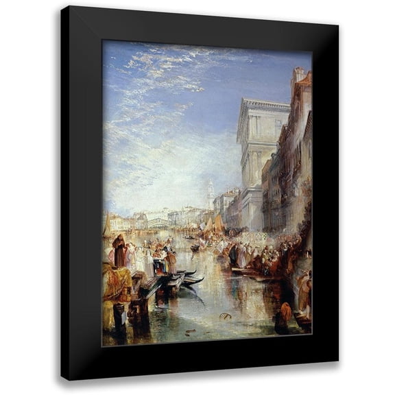 Turner, Joseph M.W. 11x14 Black Modern Framed Museum Art Print Titled - Grand Canal, Venice: Shylock
